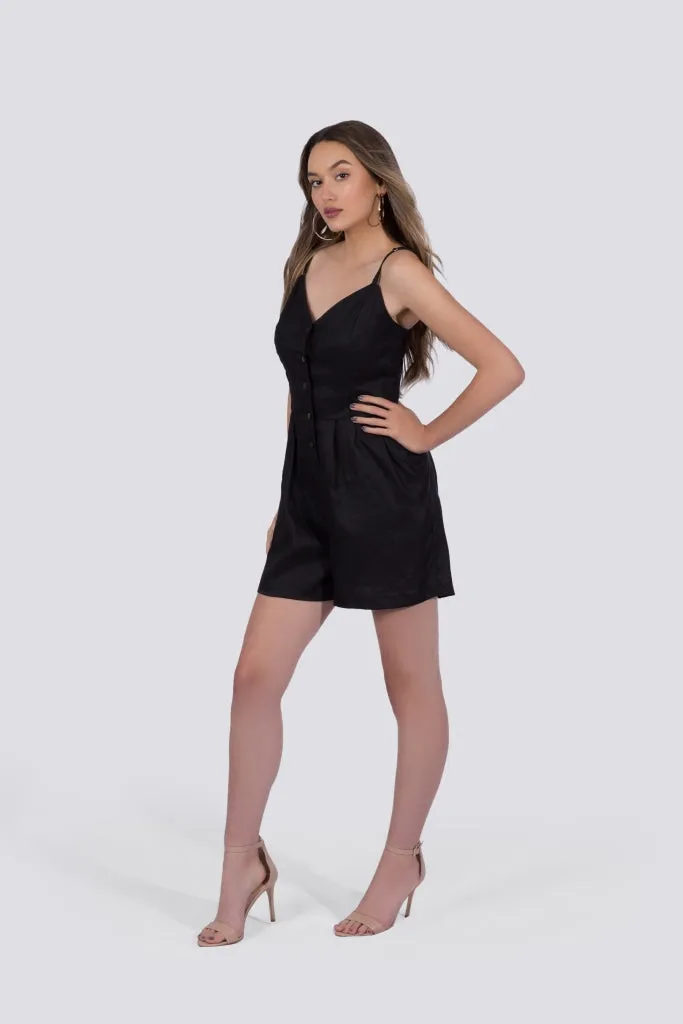 Delphine Romper | Black