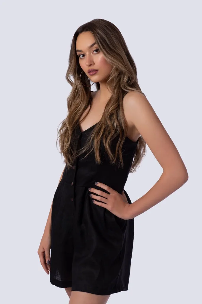 Delphine Romper | Black