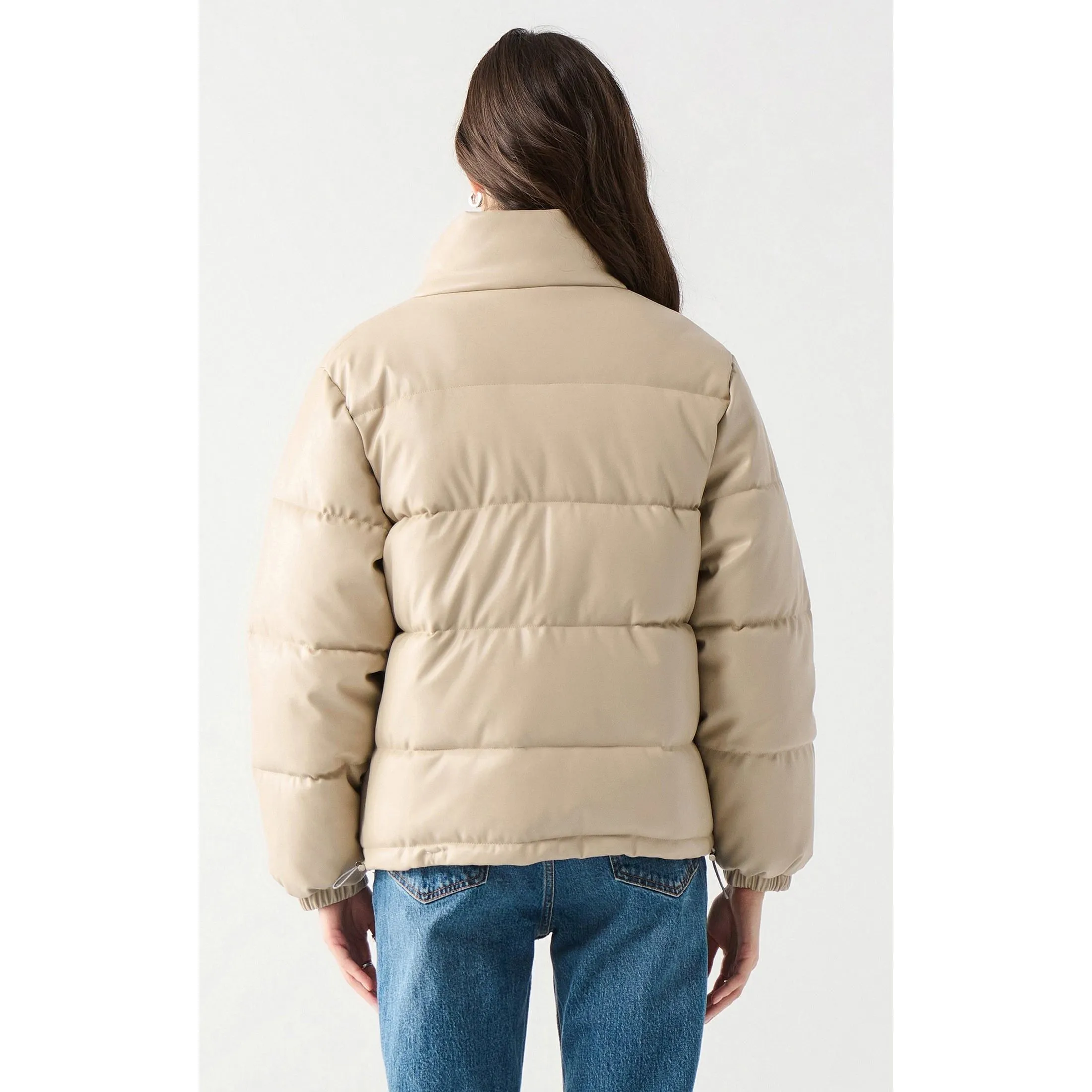 Dex Faux Leather Puffer Jacket