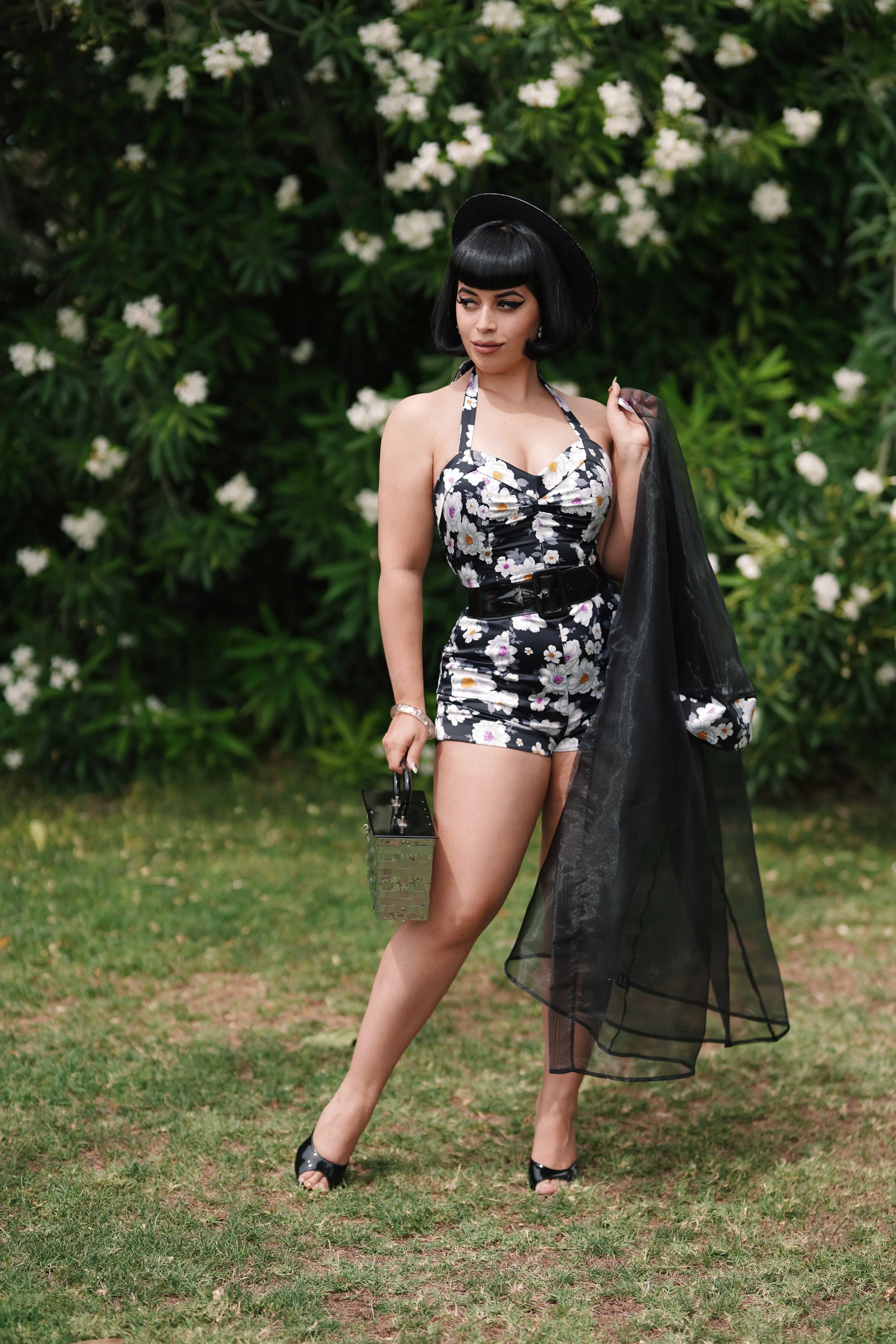 Eartha Playsuit Set (Floral Print 3XL) YARD SALE