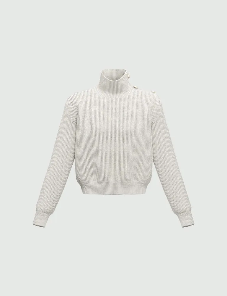 Emme Jeff Knit High Neck Sweater Off-white