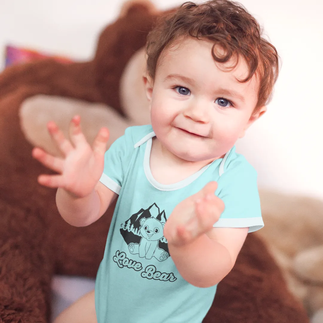 Endanzoo Organic Short Sleeve Bodysuit - Bear Adventure