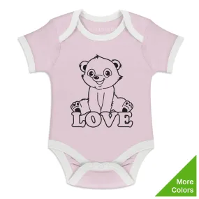 Endanzoo Organic Short Sleeve Bodysuit - Polar Bear Love