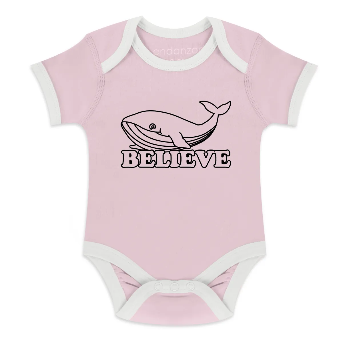 Endanzoo Organic Short Sleeve Bodysuit - Whale Believe