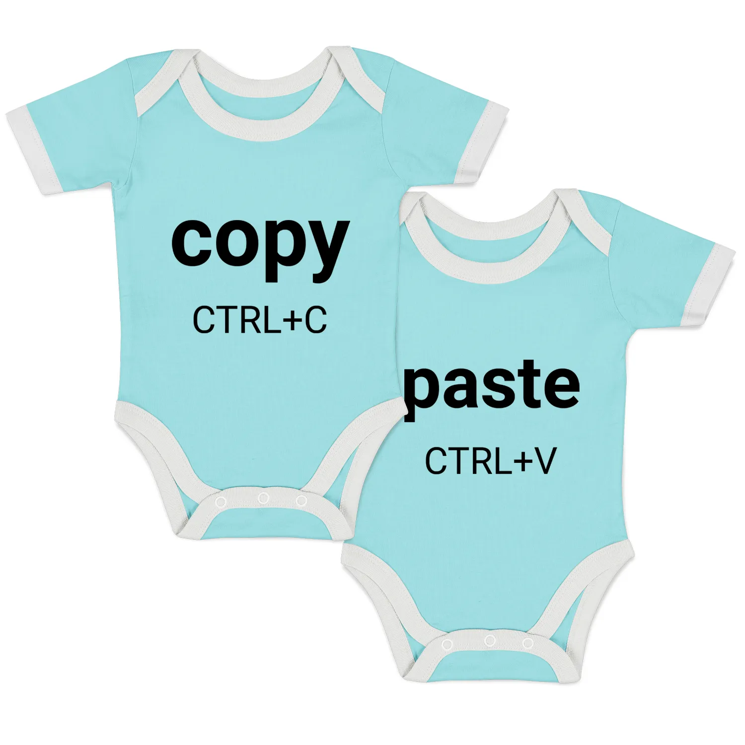 Endanzoo Twins Organic Baby Bodysuits - Copy Paste