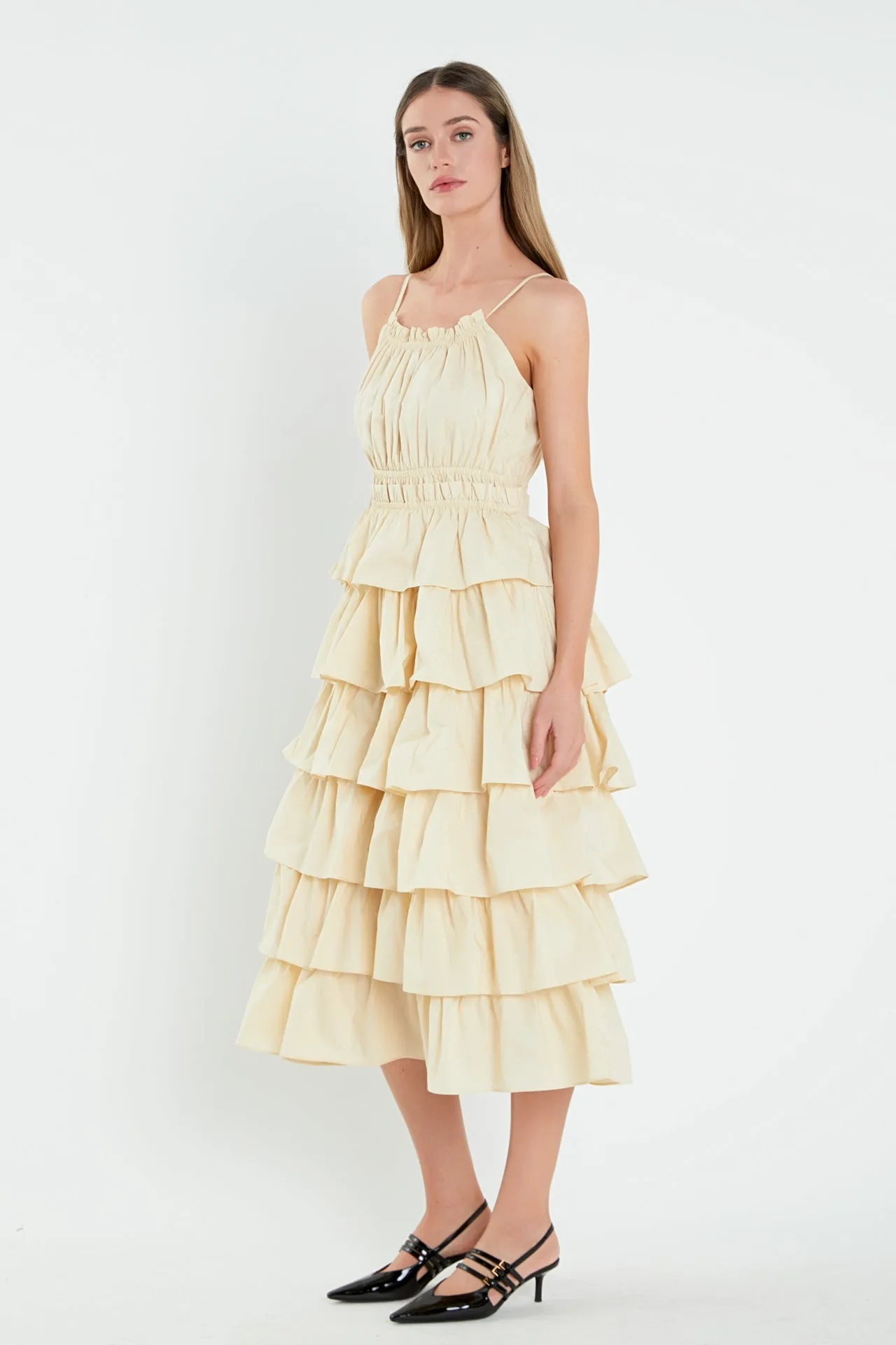 English Factory - Tiered Maxi Sleeveless Dress