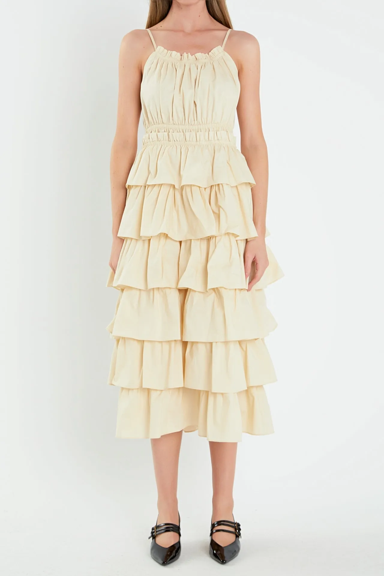 English Factory - Tiered Maxi Sleeveless Dress