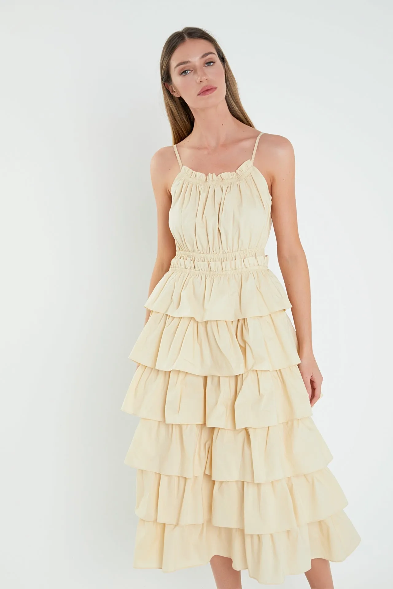 English Factory - Tiered Maxi Sleeveless Dress