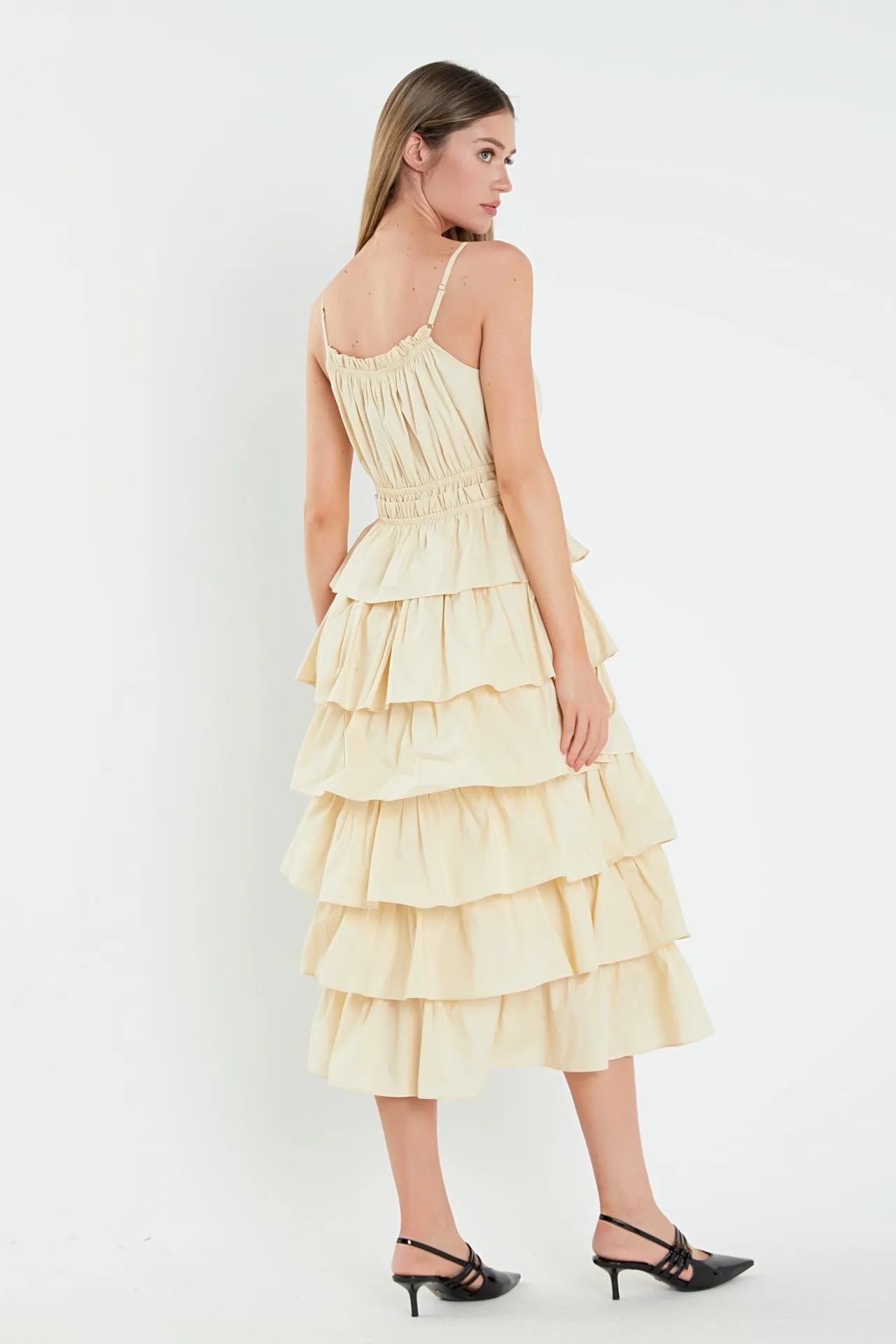 English Factory - Tiered Maxi Sleeveless Dress