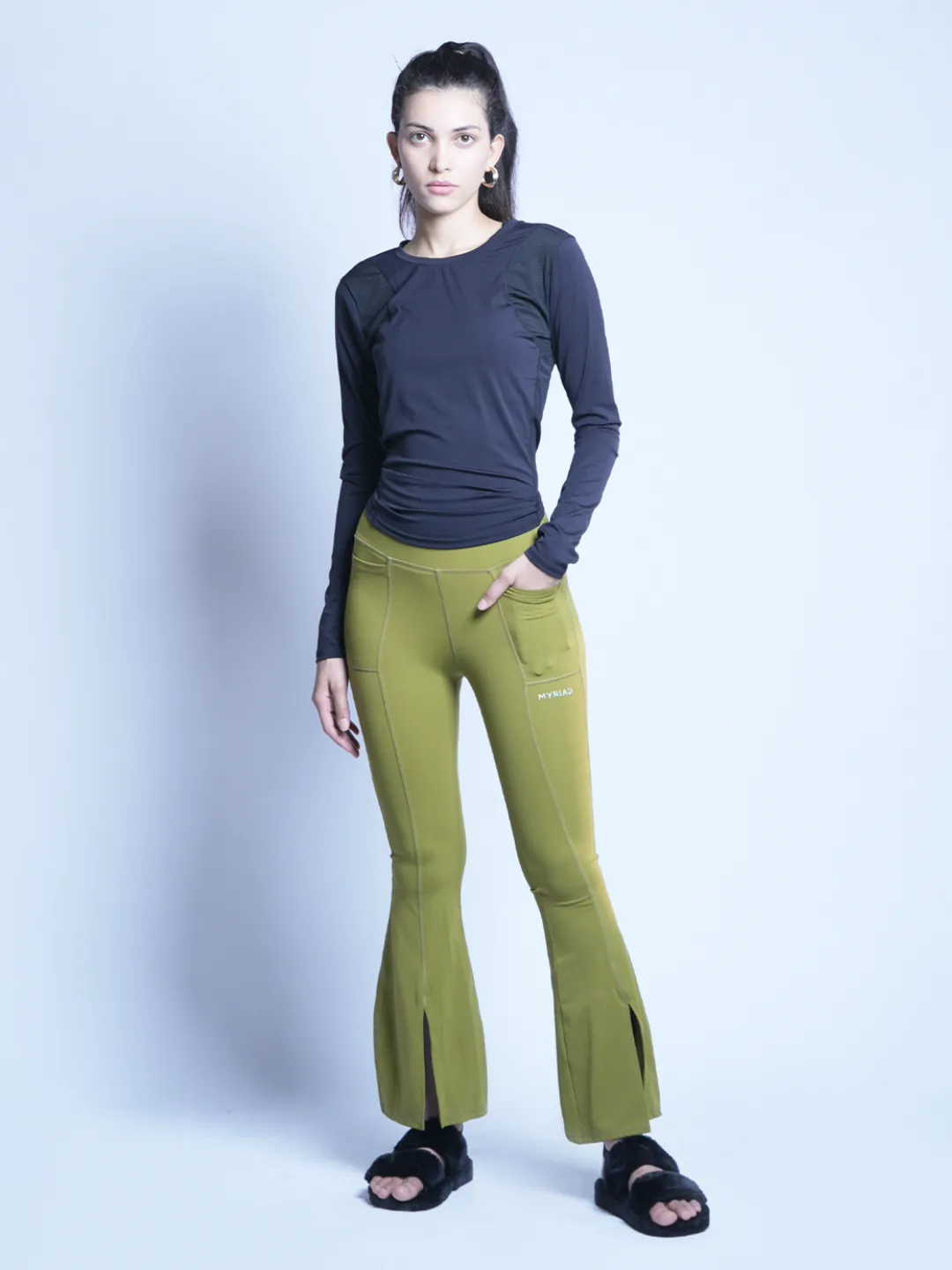 Essential Bootcut Pants In Olive