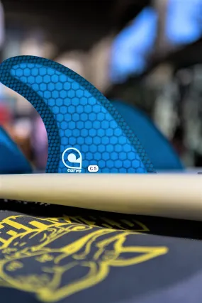 Fins Quad Dual Tab - CARBON MESH