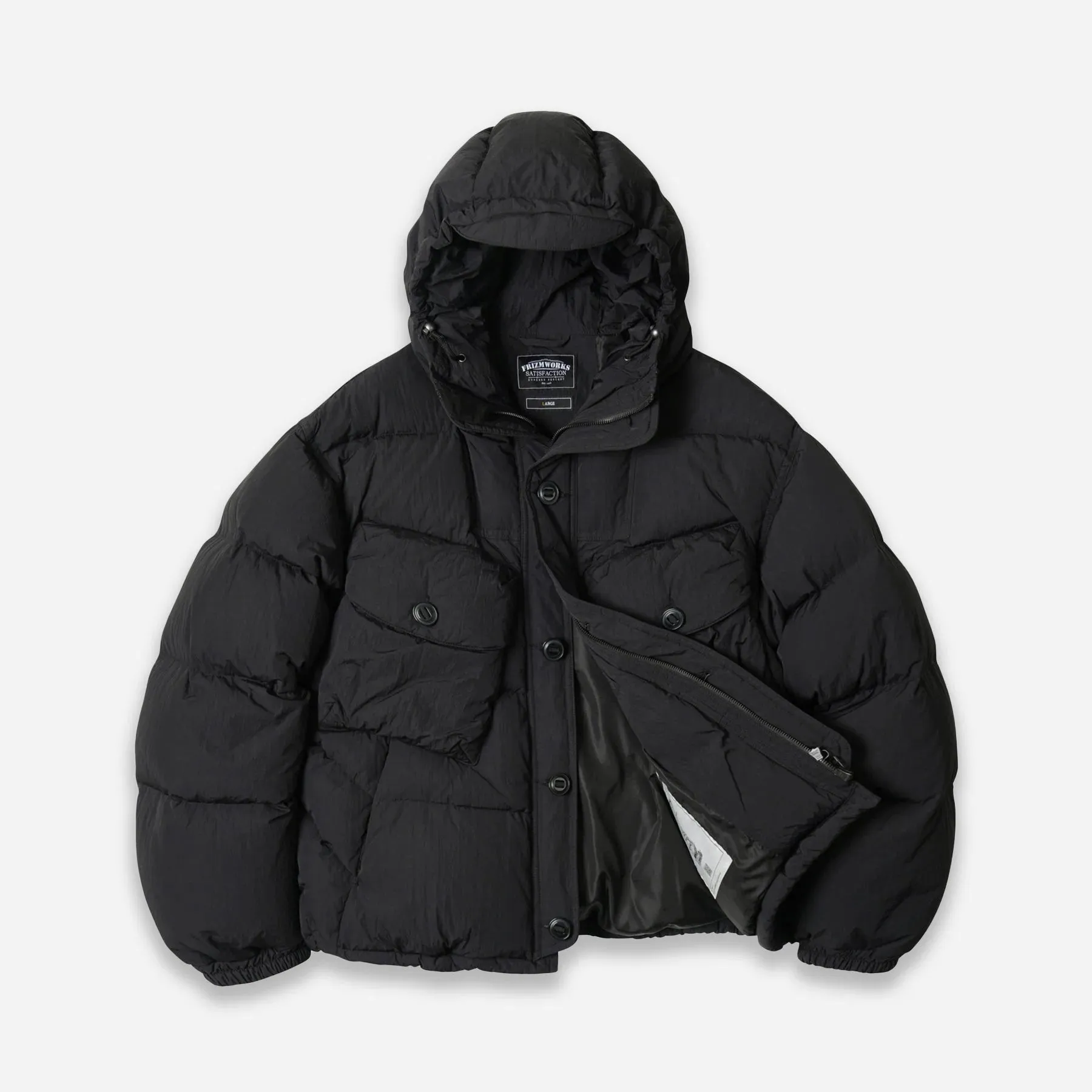 FrizmWorks Smock Puffer Down Parka - Black