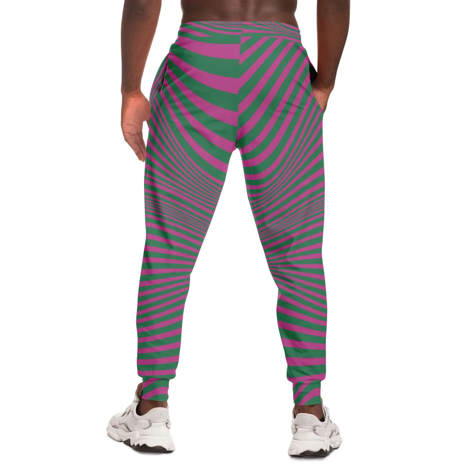 Fuchsia & Green Optical Unisex Fleece Joggers