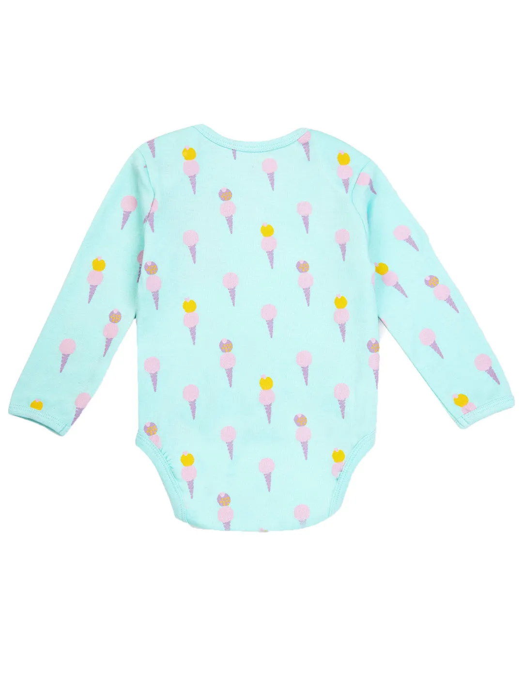 Full Sleeves Bodysuit - Aqua Ice-Cream Print