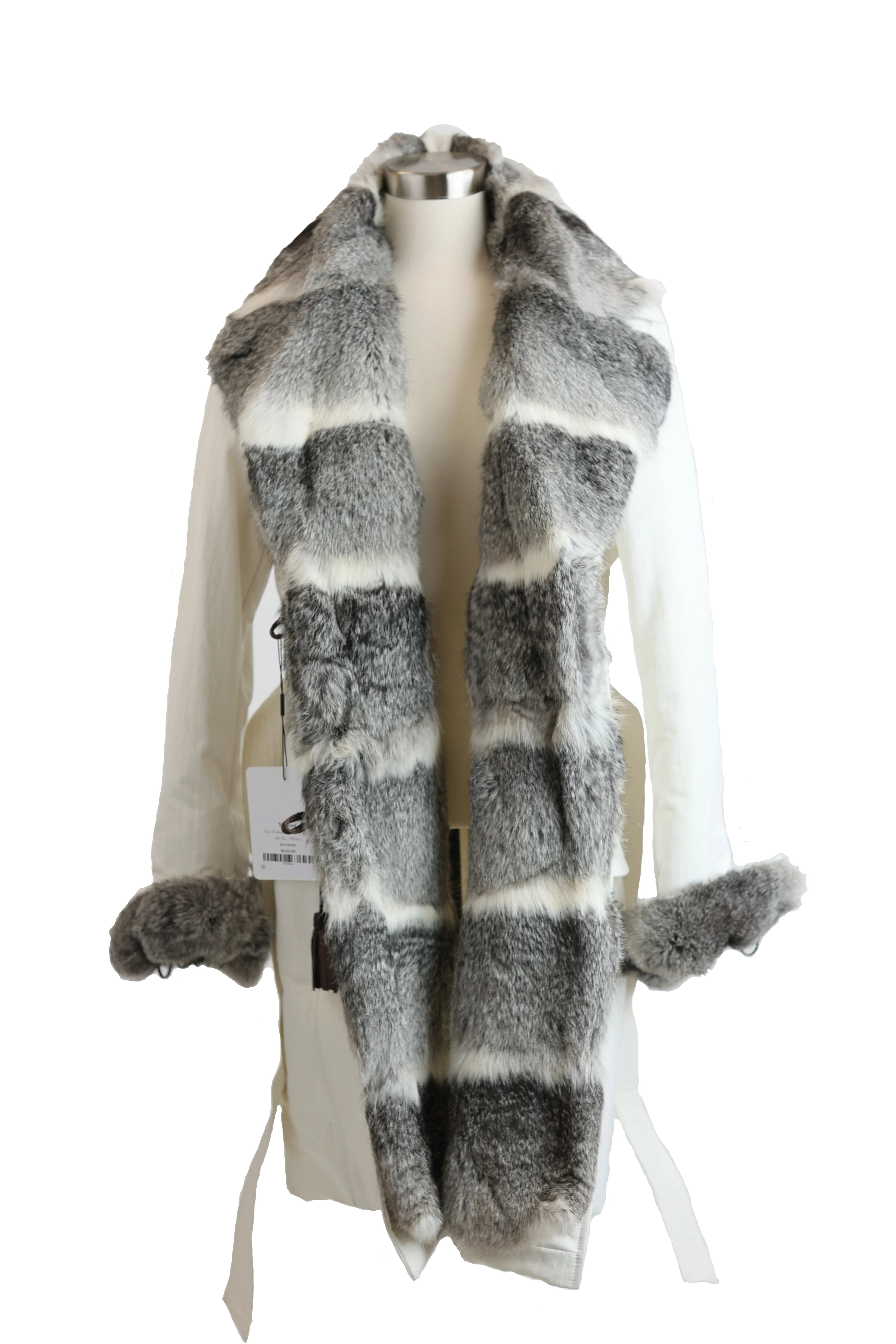 Fur Trimmed Trench Coat