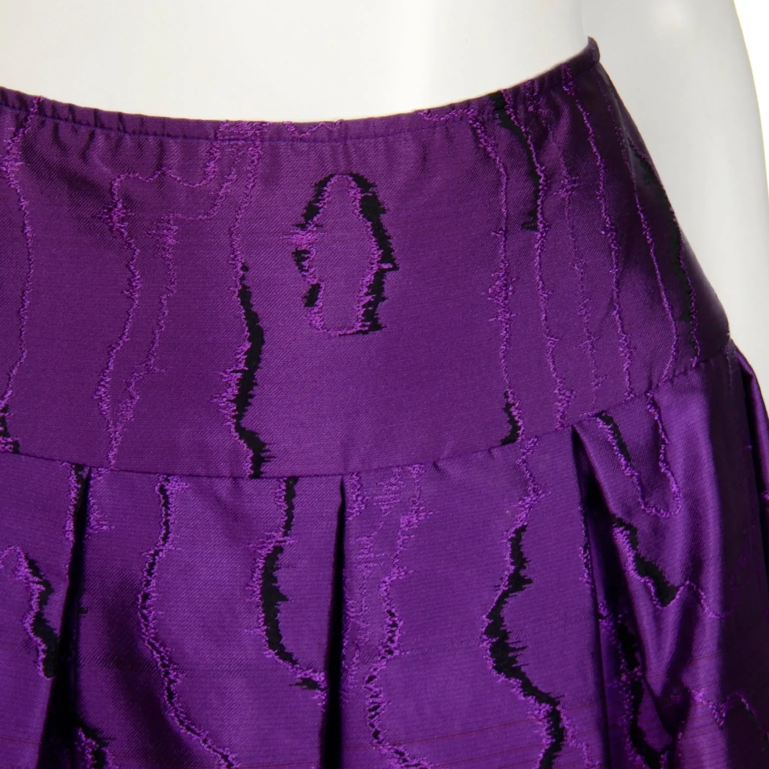 F/W 2008 Oscar de la Renta Textured Purple Gradient Skirt