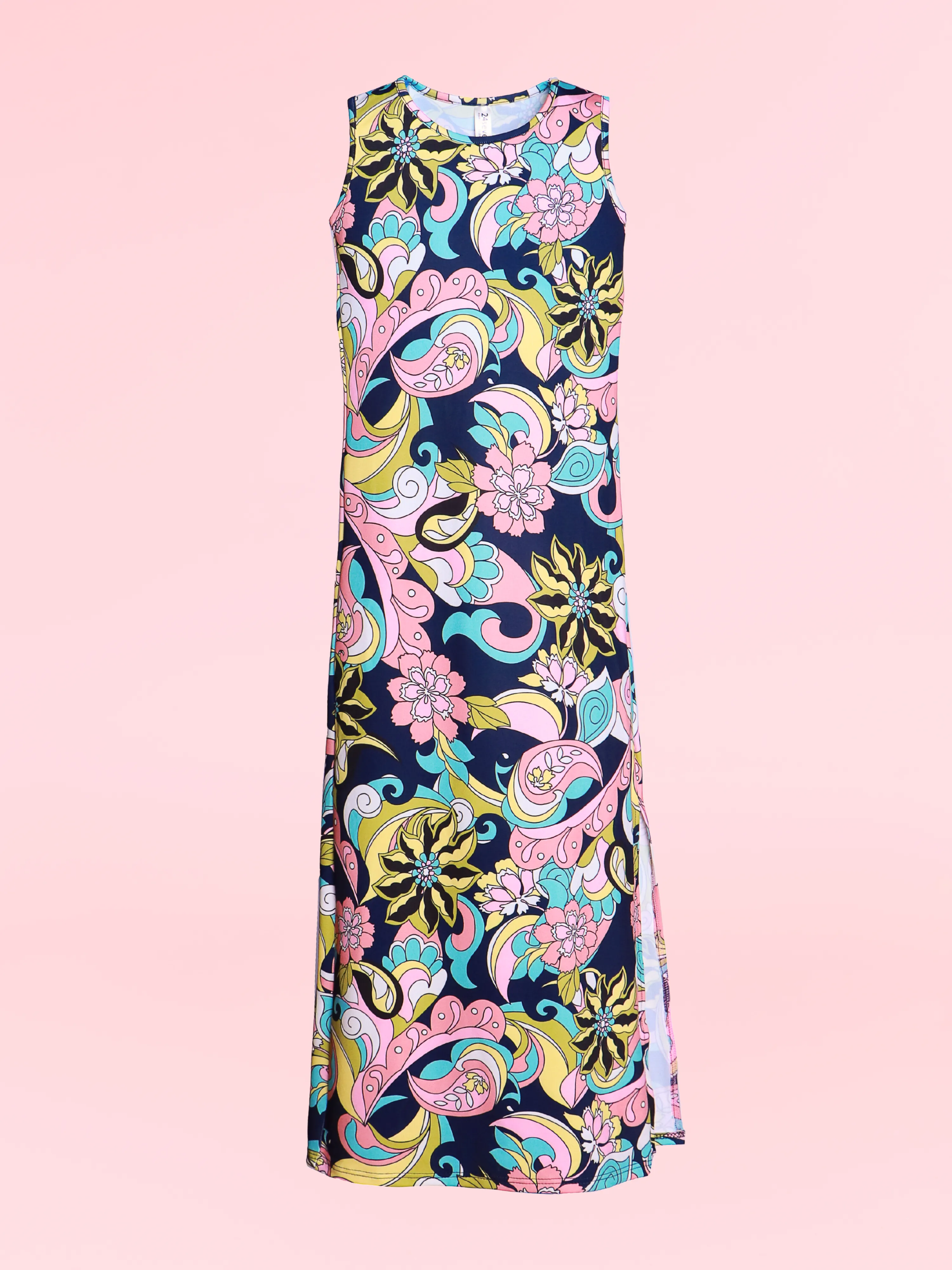 Girls Floral Maxi Dress with Slit