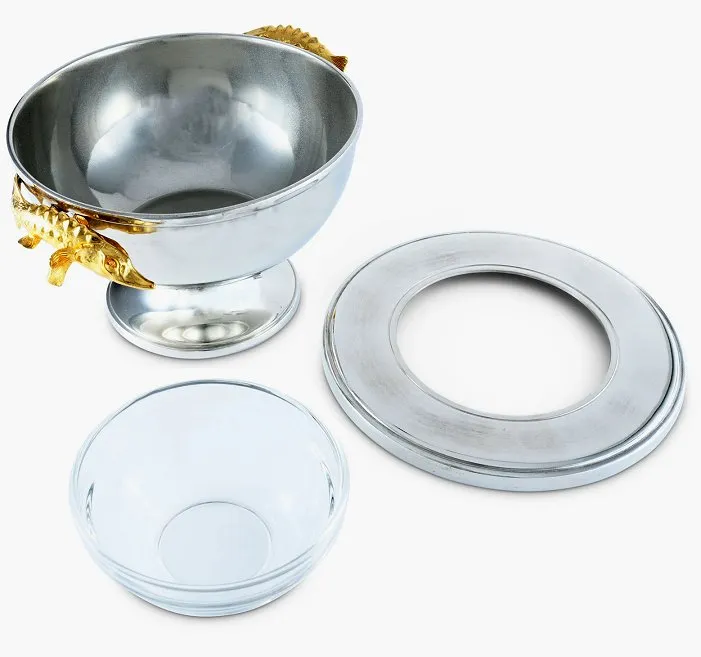 Golden Sturgeon Caviar Server