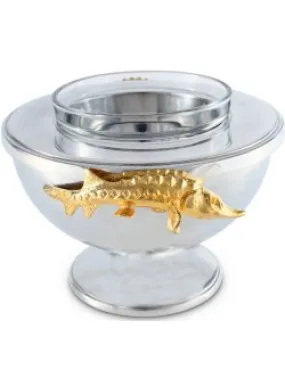 Golden Sturgeon Caviar Server