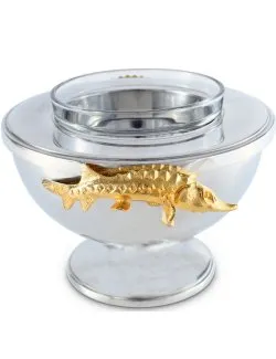 Golden Sturgeon Caviar Server