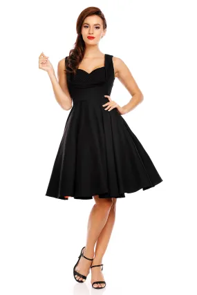 Grace Vintage Style Jive Dress in All Black