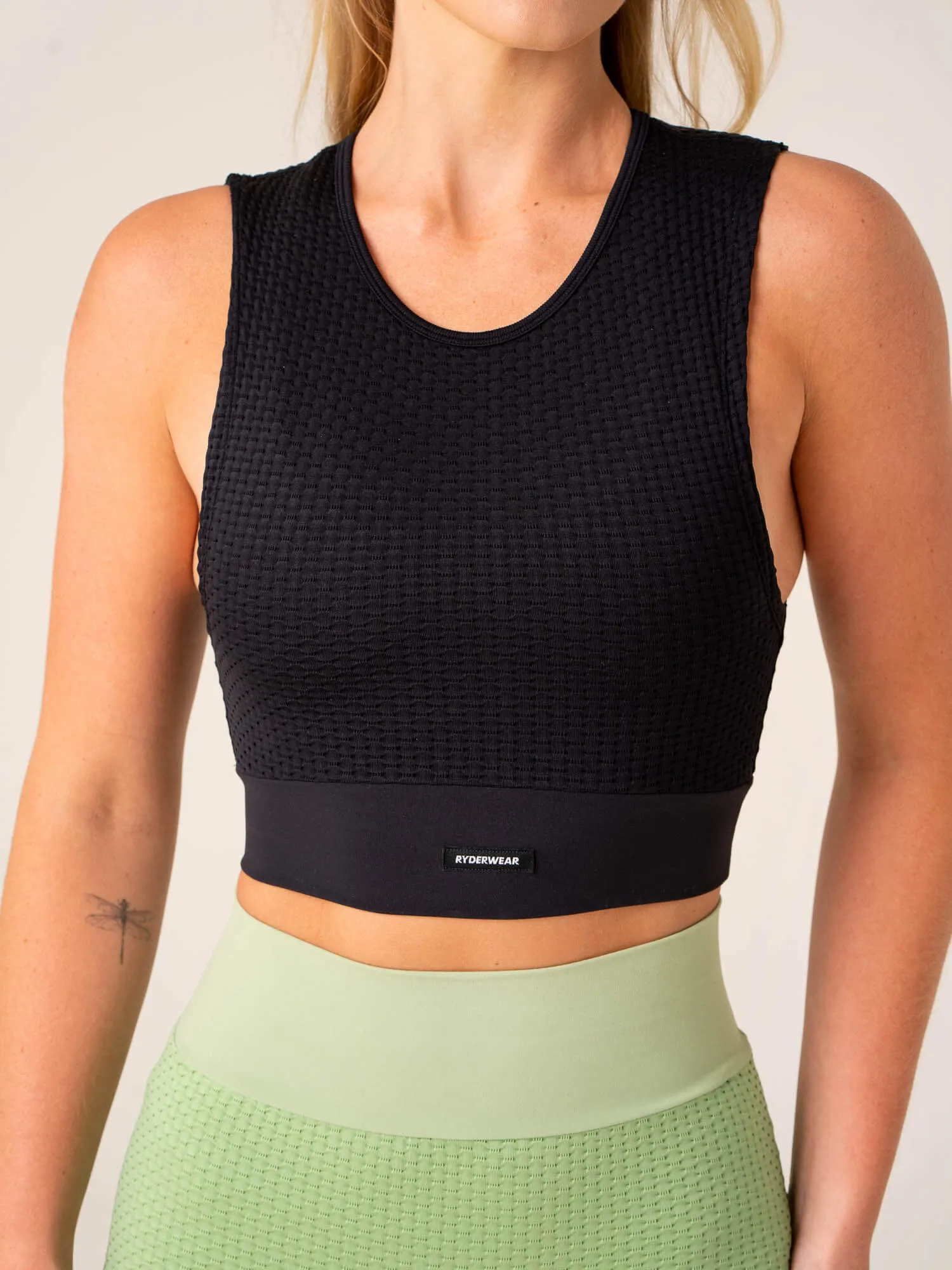 Honeycomb Seamless Tank - Black