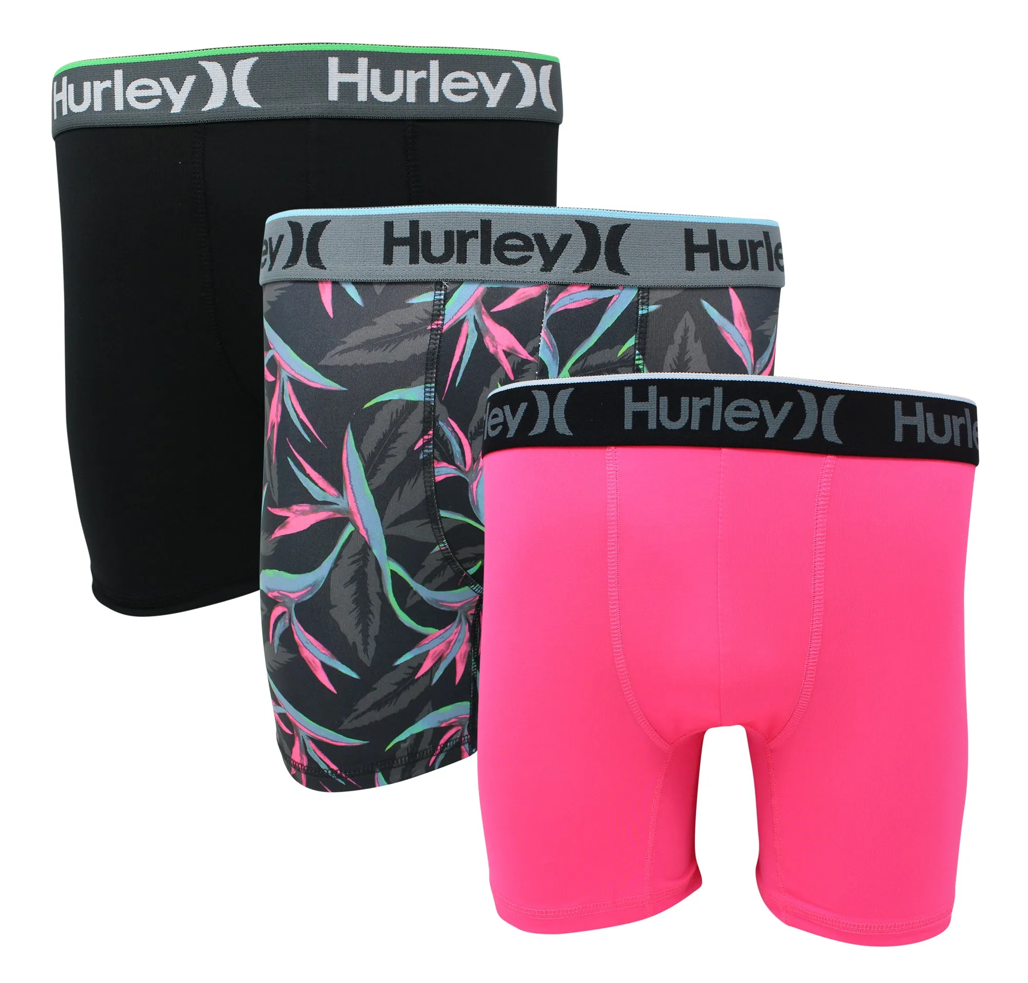 Hurley Men's 3-Pack Regrind Tech Boxer Brief