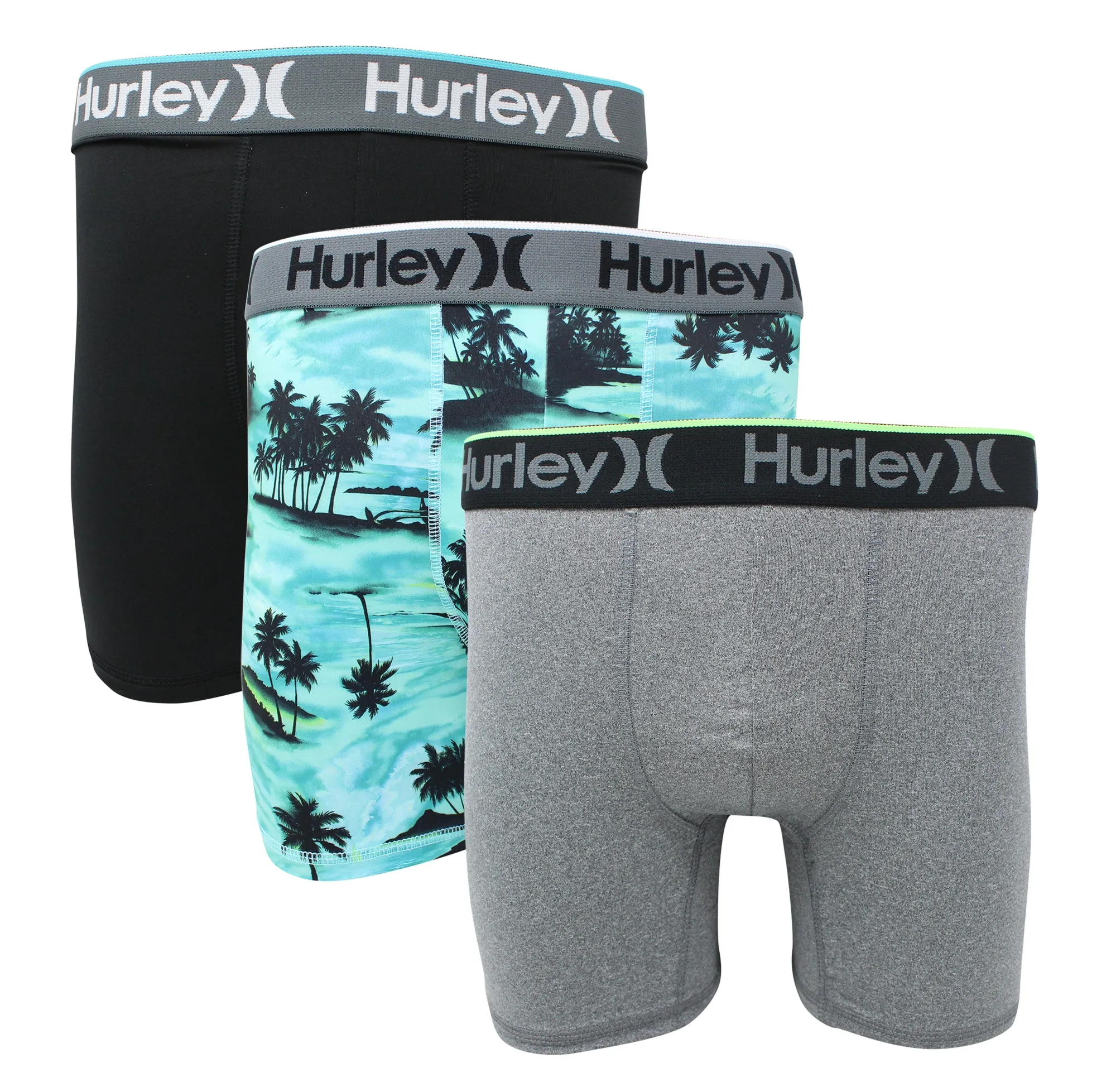 Hurley Men's 3-Pack Regrind Tech Boxer Brief