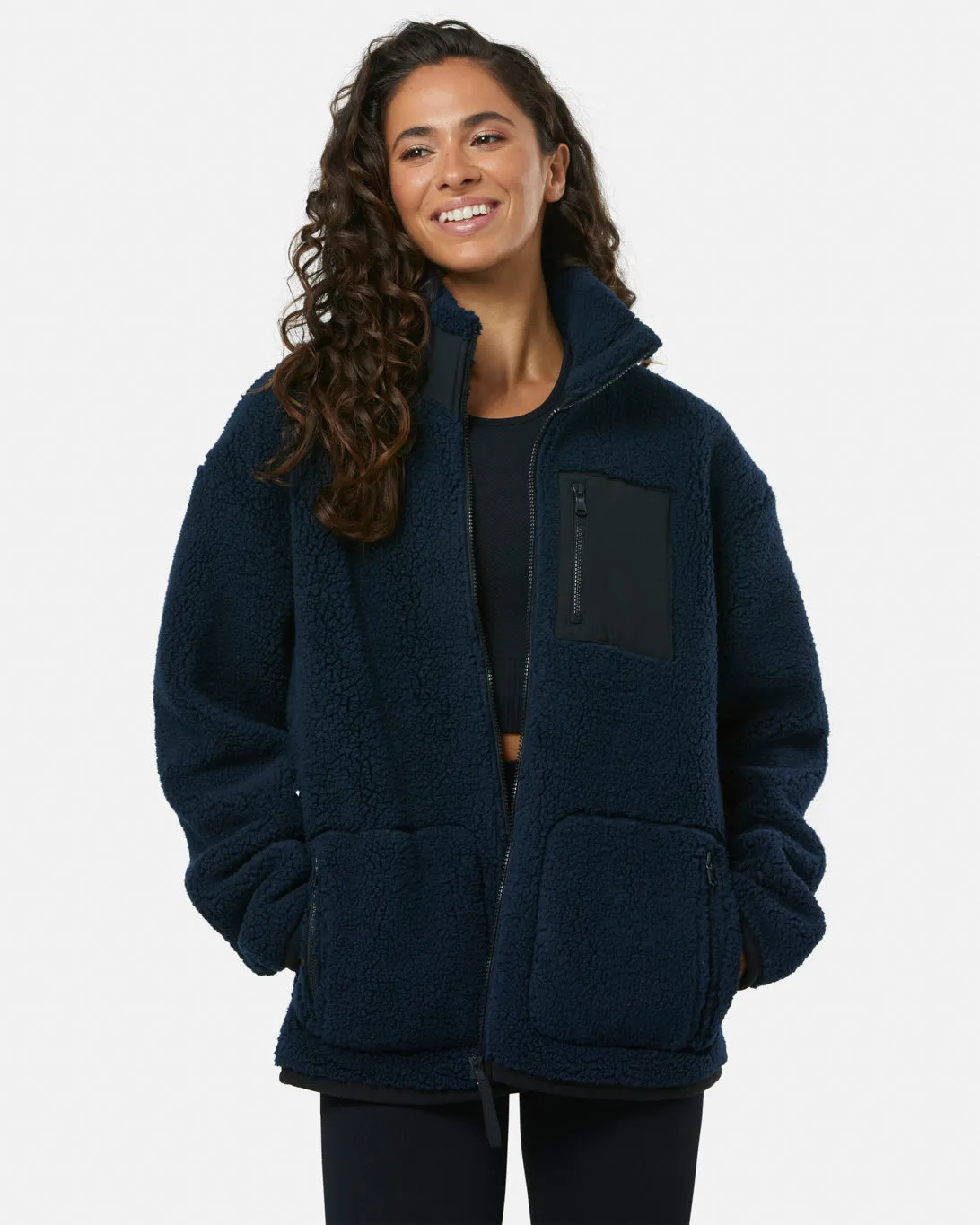 Industry Fleece Jacket in Navy