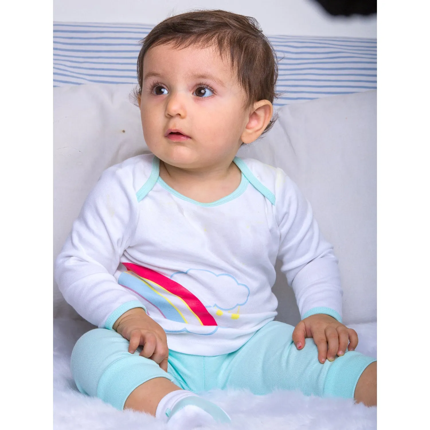 Infant Essentials Clothing Gift Set - 8Pc - Full Sleeves - Girls - Aqua