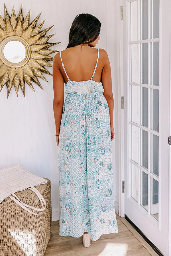 Island Vacay Maxi Dress in Aqua