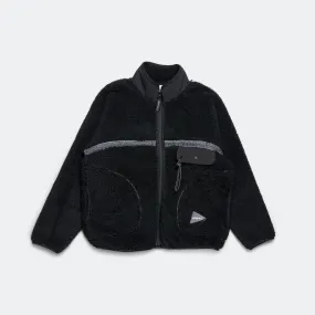 JQ Tape Fleece Jacket x and wander - Black