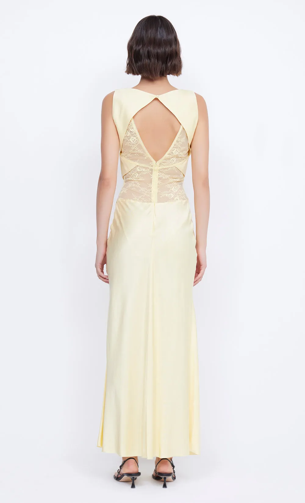 JULIETTE V NECK MAXI DRESS - BUTTER YELLOW