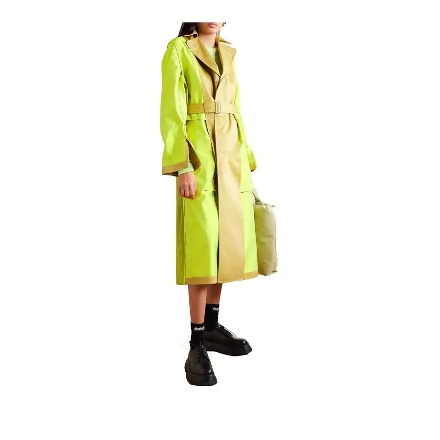 JUNYA WATANABE Green & Yellow Long Runway Trench Coat | Size US 4