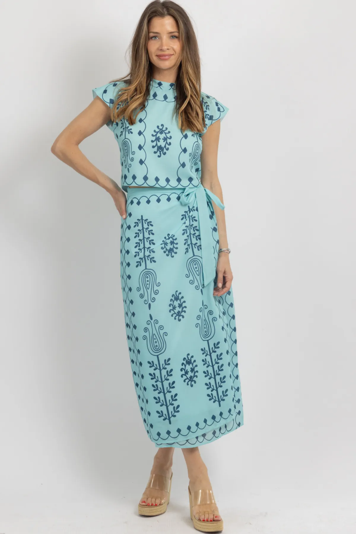 KAMORA AQUA SKIRT SET *BACK IN STOCK*