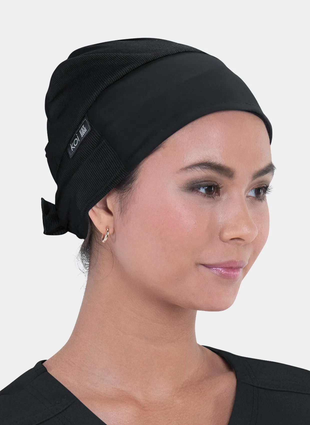 Koi Unisex Scrub Hat - Black