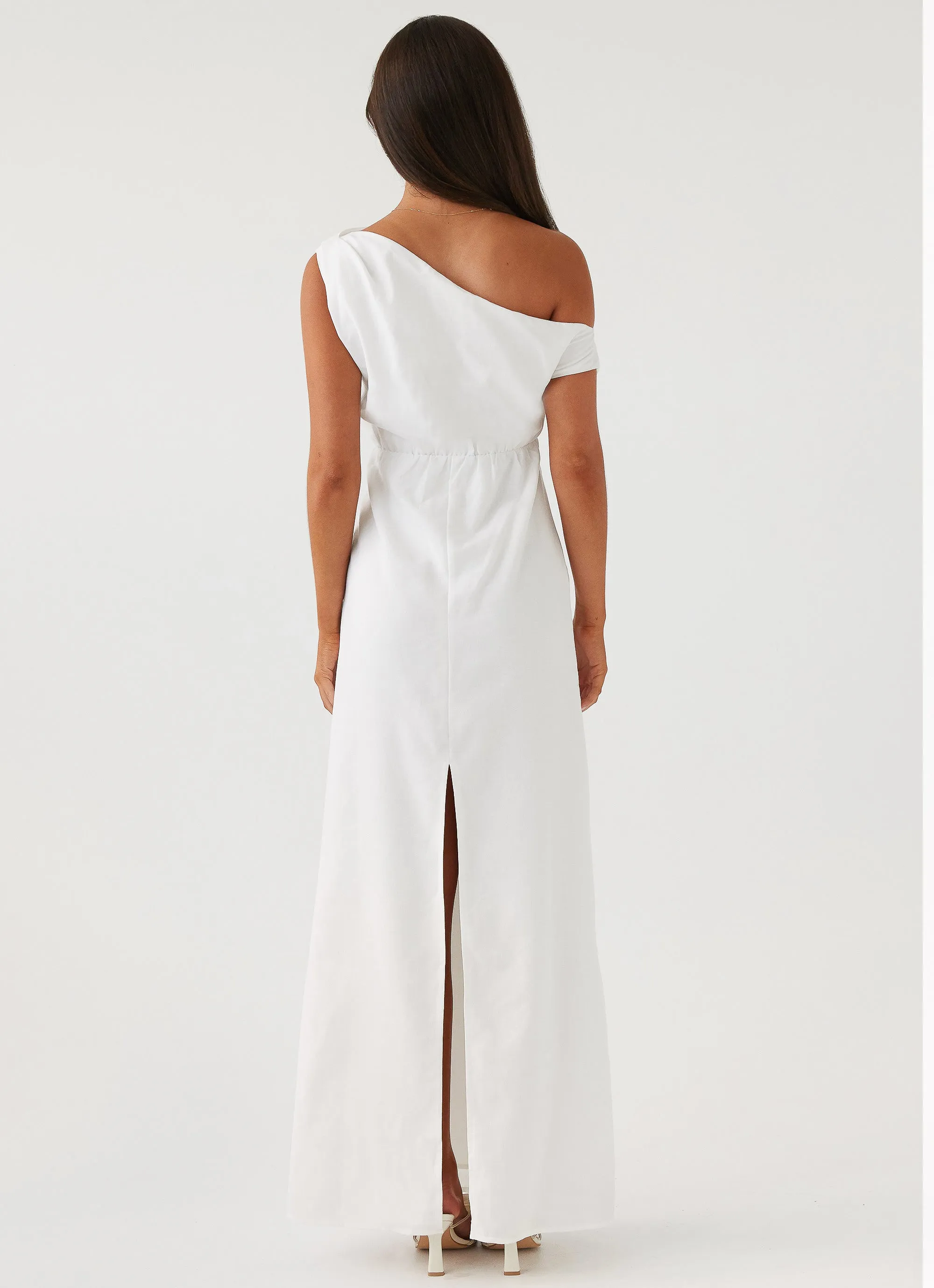 Lady Love Linen Maxi Dress - White