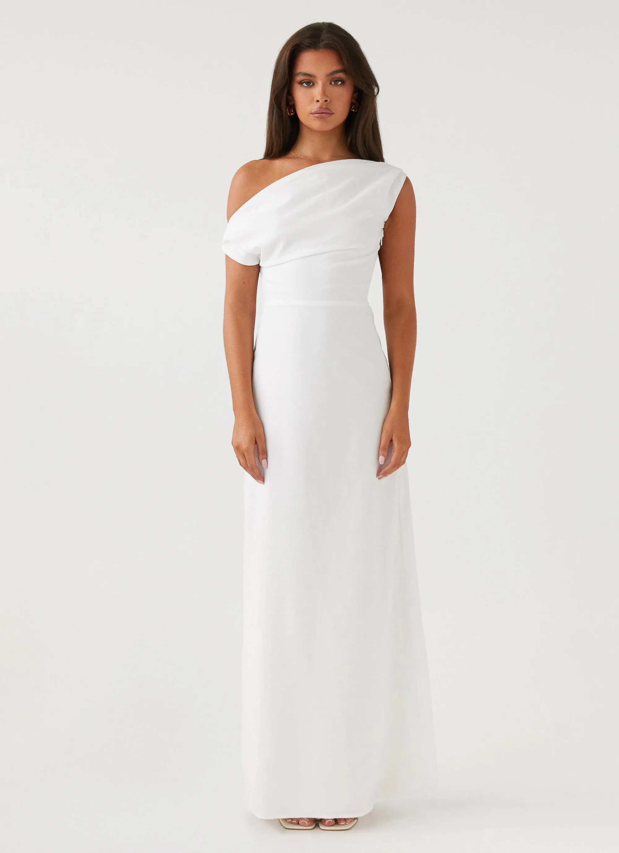 Lady Love Linen Maxi Dress - White