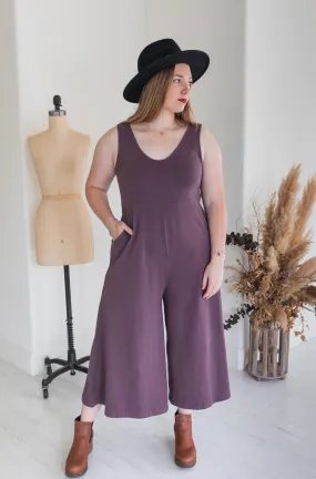 Lakeside Wide Leg Jumpsuit - Dark Plum