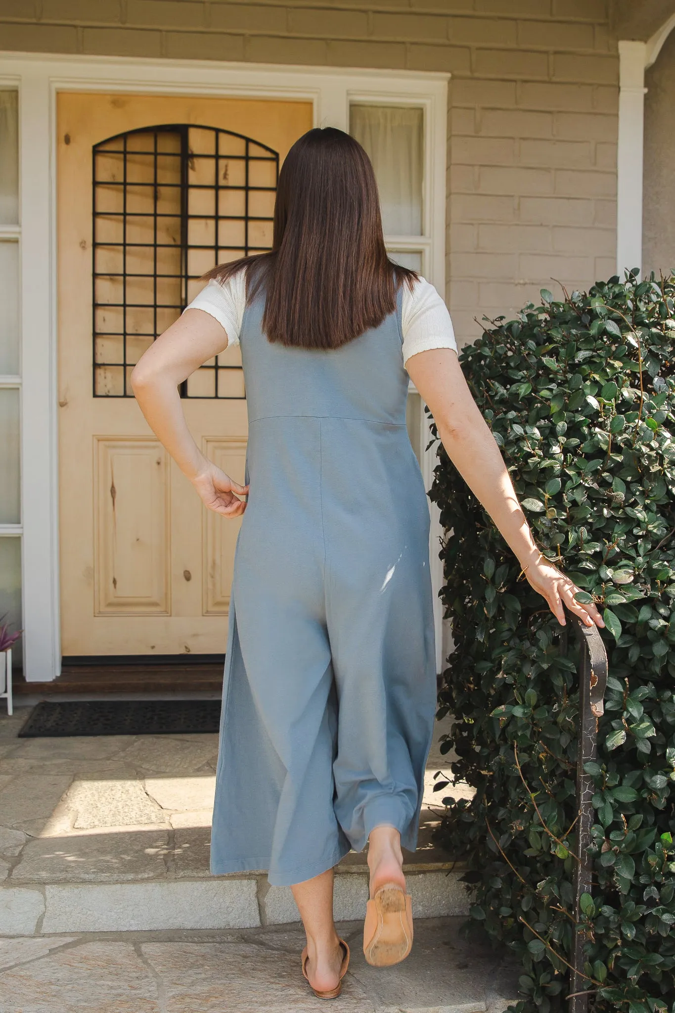 Lakeside Wide Leg Jumpsuit - Dusty Blue