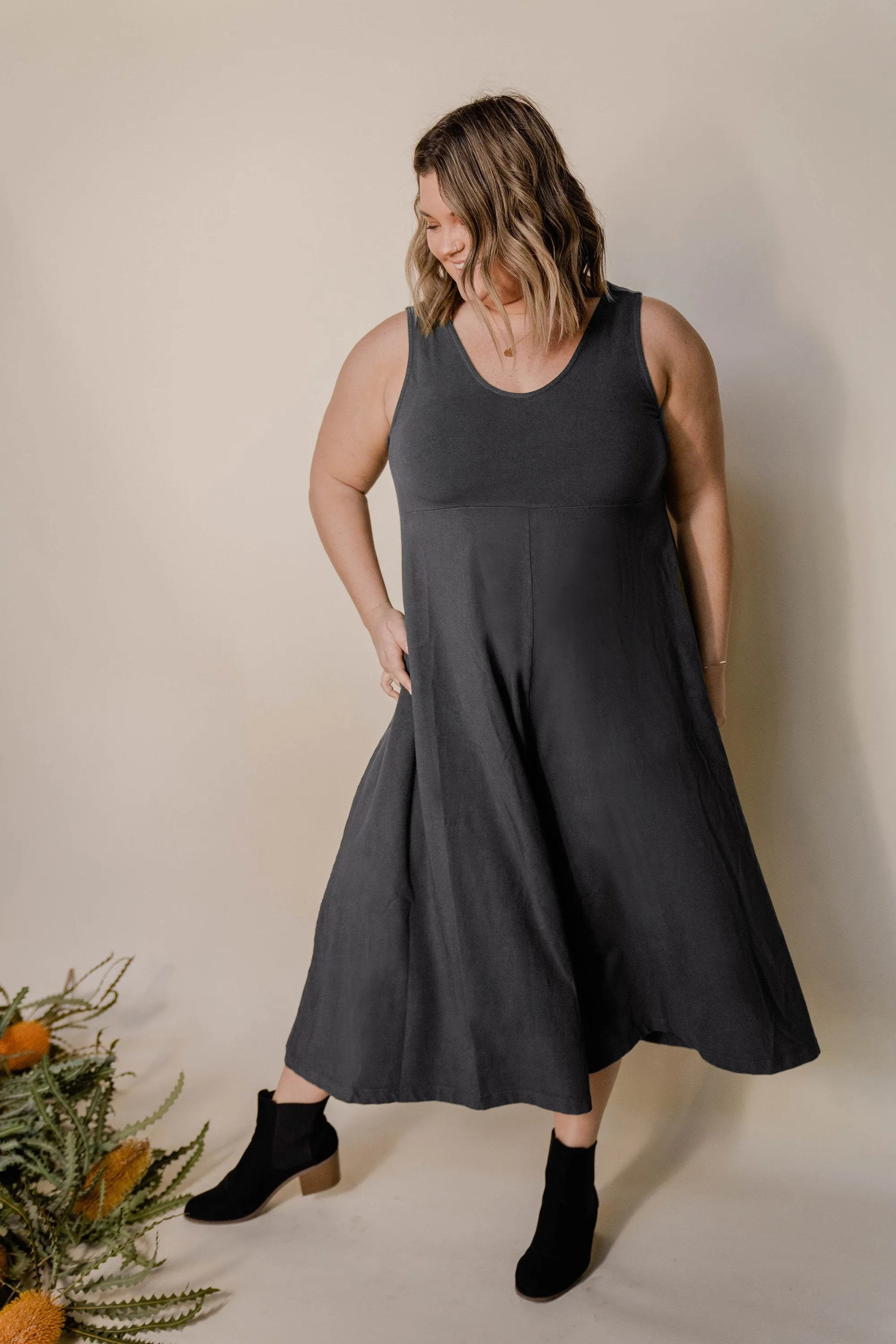 Lakeside Wide Leg Jumpsuit - Zinc Grey