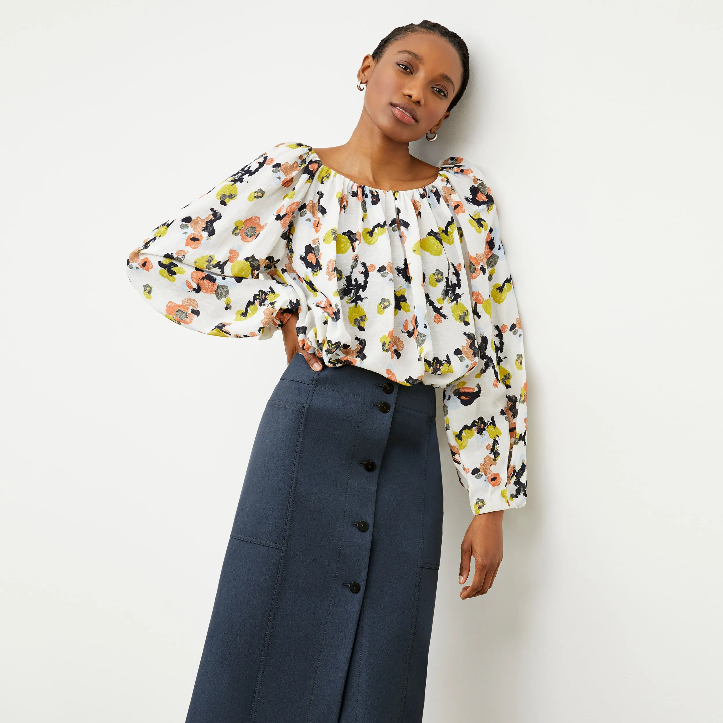 Lane Skirt - Eco Better Than Denim :: Dusty Indigo