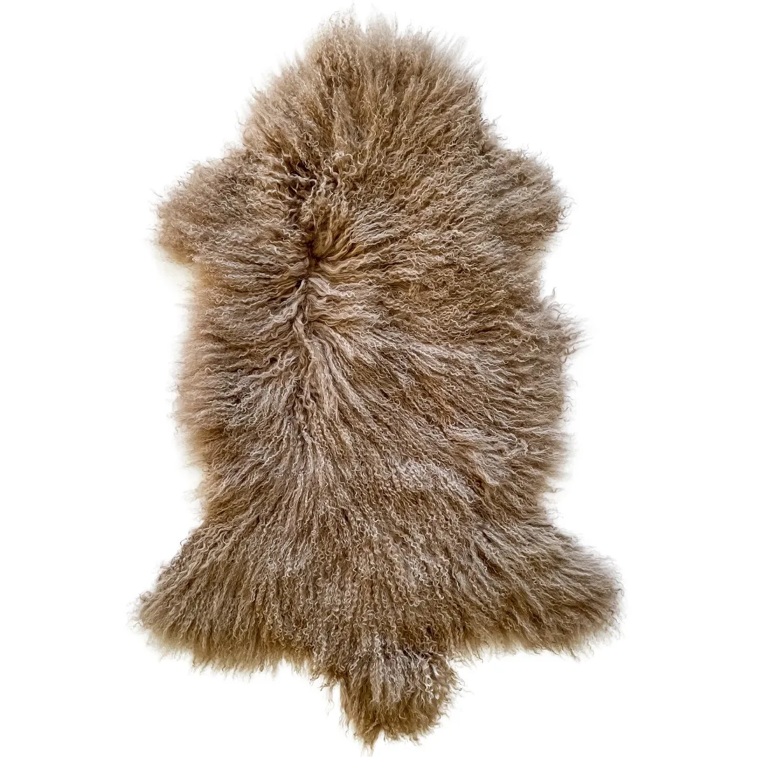 Long Wool Mongolian Sheepskin Rug