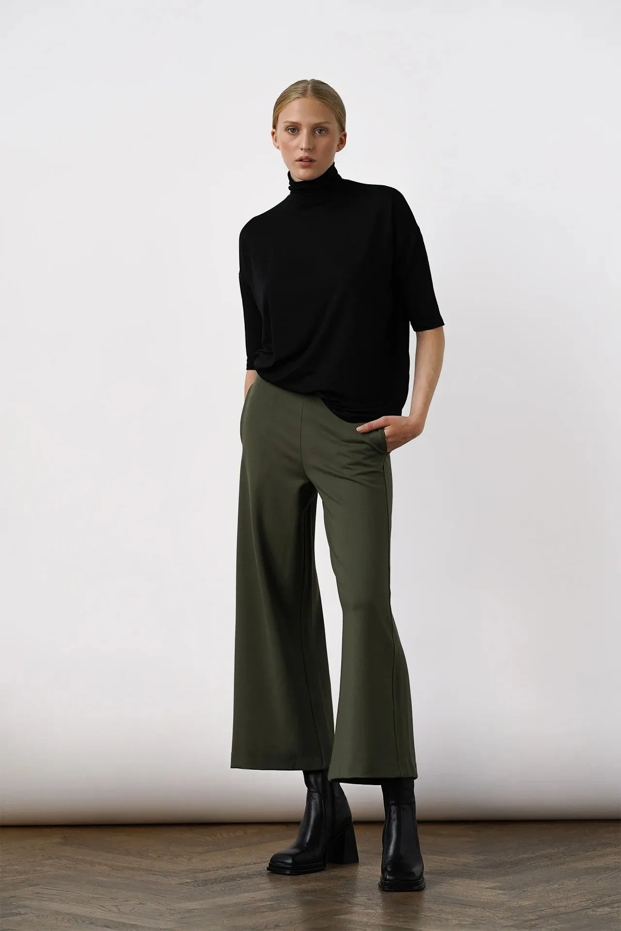 Lottie Wide Pants Forest Green