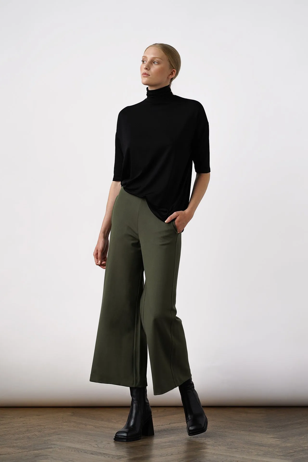 Lottie Wide Pants Forest Green