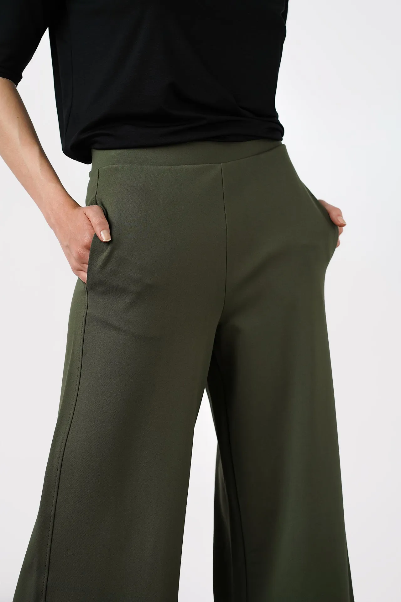 Lottie Wide Pants Forest Green