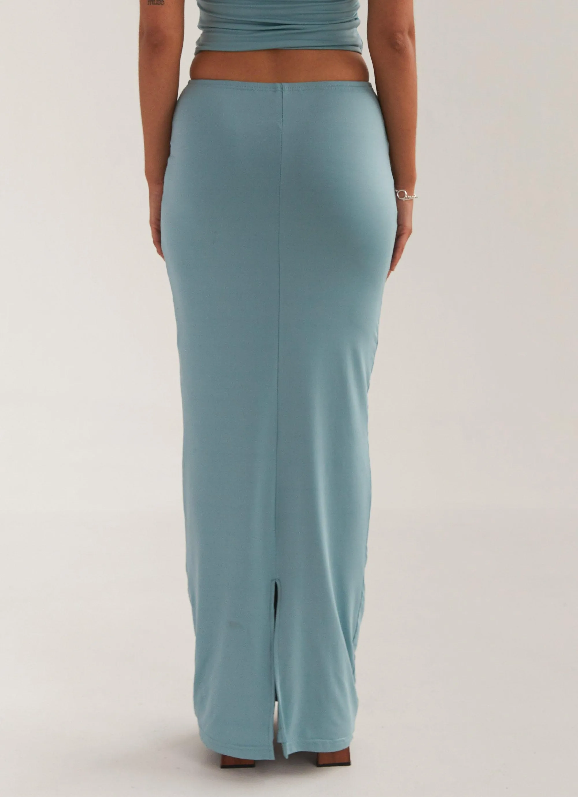 Lustre Living Maxi Skirt - Antiqued Aqua