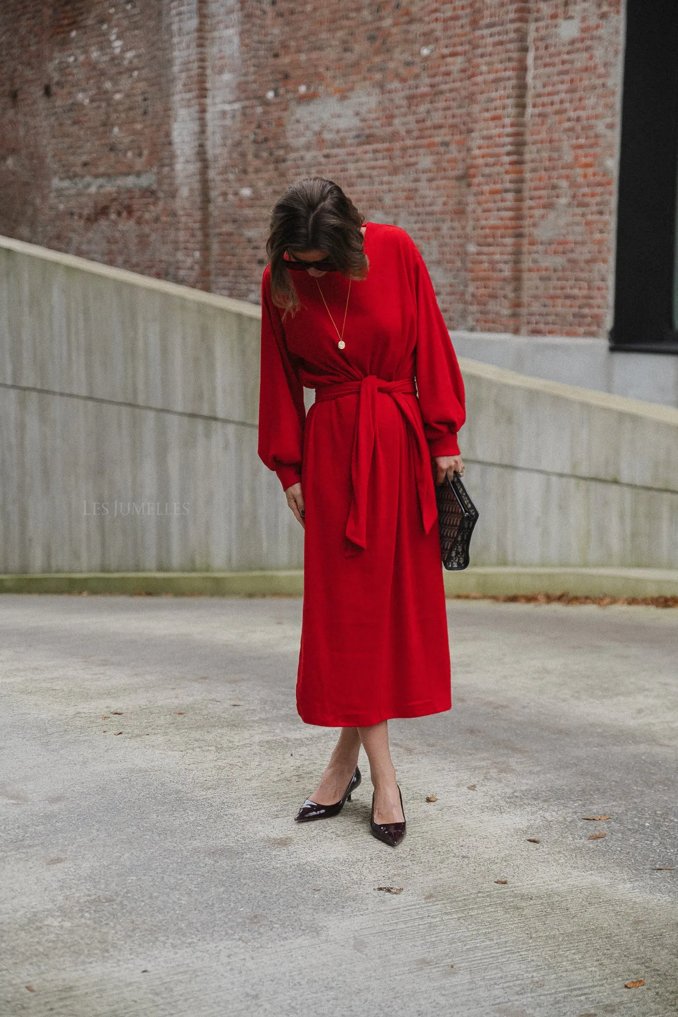 Mabel maxi dress red