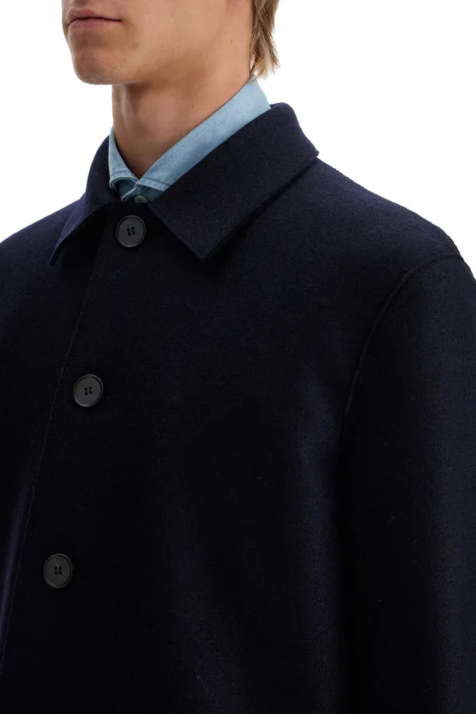 Mac coat pressed wool - Dark Blue