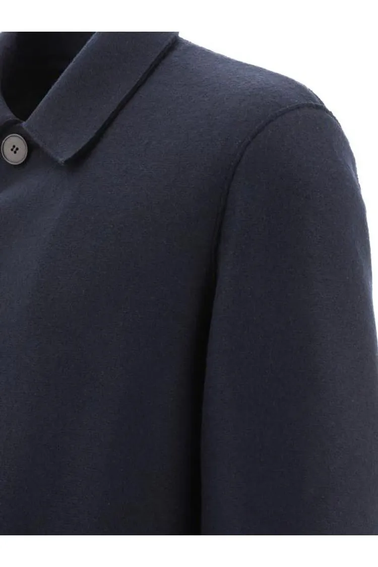 Mac coat pressed wool - Dark Blue